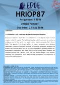 HRIOP87 Assignment 2 &lpar;ANSWERS&rpar;  2026 - DISTINCTION GUARANTEED