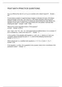 PSAT MATH PRACTICE QUESTIONS