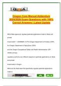 Oregon Core Manual Addendum &lpar;2025&rpar; &ndash; Pesticide Laws&comma; WPS&comma; Licensing & Safety &vert; Exam Q&A &vert; State of Oregon
