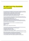 PN 2006 Quiz Prep Questions and Answers 