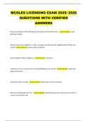 MCOLES LICENSING EXAM 2025&sol; 2026  QUESTIONS WITH VERIFIED  ANSWERS 
