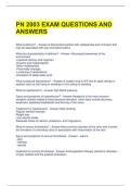 PN 2003 EXAM QUESTIONS AND ANSWERS 
