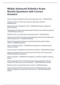 Milady Advanced Esthetics Exam Review Questions with Correct Answers