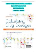 TEST BANK For Calculating Drug Dosages A Patient-Safe Approach to Nursing and Math 2nd Edition by Castillo&comma; Verified Chapters 1 - 22&comma; Complete Newest Version