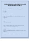 WOMENS HEALTH FINAL BOOK QUESTIONS 2025 UPDATED REVIEW SOLUTION