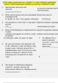 CLEET FINAL EXAM WITH ALL CORRECT & 100&percnt; VERIFIED ANSWERS&vert; LATEST UPDATE&vert;ALREADY GRADED A&plus;&vert;ACTUAL COMPLETE EXAM