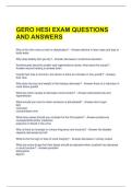 GERO HESI EXAM QUESTIONS AND ANSWERS 