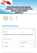 WGU D359 Agile HR &vert;OA&vert; Objective Assessment &vert; 215 Actual Questions and Answers Latest Updated 2025&sol;2026 &lpar;Graded A&plus;&rpar;