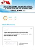 WGU D359 Agile HR &vert;PA&vert; Pre-Assessment &vert; 70 Actual Questions and Answers Latest Updated 2025&sol;2026 &lpar;Graded A&plus;&rpar;
