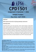 CPD1501 Assignment 2 &lpar;ANSWERS&rpar; Semester 1 2026 - DISTINCTION GUARANTEED