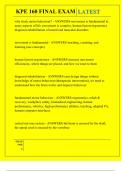 KPE 160 FINAL EXAM QUESTIONS AND ANSWERS 2025