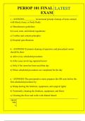PERIOP 101 FINAL EXAM QUESTIONS AND ANSWERS 2025