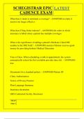SCHEGISTRAR EPIC CADENCE EXAM QUESTIONS AND ANSWERS 2025