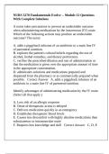 NURS 3270 Fundamentals Evolve -- Module 12 Questions With Complete Solutions