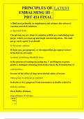 PRINCIPLES OF EMBALMING III - PHT 414 FINAL QUESTIONS AND ANSWERS 2025