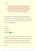 HESI Maternity&sol;Pediatric Remediation  Exam &vert; Latest 2025&sol;2026 &vert; Questions with  100&percnt; Correct Answers &vert; Graded A&plus; 