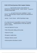NURS 3270 Final Questions With Complete Solutions