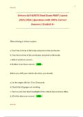 Drivers Ed VADETS Final Exam PREP &vert; Latest  2025&sol;2026 &vert; Questions with 100&percnt; Correct  Answers &vert; Graded A&plus; 