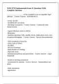 NUR 3270 Fundamentals Exam &num;1 Questions With Complete Solutions