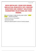 BICSI Installer 1 Exam 2025&ndash;2026 &vert; 100&percnt; Verified Questions & Correct Solutions &vert; Graded A&plus;