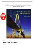 Exam Questions for Analysis for Financial Management &ndash; 13th Edition &lpar;Robert C&period; Higgins&comma; 2023&rpar; &vert; Chapters 1&ndash;9 &vert; Verified Answers &vert; Instant Download PDF