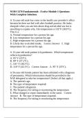 NURS 3270 Fundamentals - Evolve Module 1 Questions With Complete Solutions