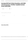 Nursing 2410 Test 3 EXAM Questions with 100&percnt; Correct Answers &vert; Verified &vert; Updated &lpar;Actual Exam&rpar; 20252026