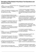 Principles of Real Estate II Final Exam Test Questions and Answers Rated A