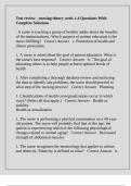 Test review - nursing theory week 1-4 Questions With Complete Solutions