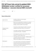 PSY 627 Exam fully solved & updated 2025-2026&lpar;latest version verified for accuracy&rpar; &lpar;Questions &plus; Answers&rpar; Solved 100&percnt; Correct&excl;&excl;