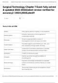 Surgical Technology Chapter 7 Exam fully solved & updated 2025-2026&lpar;latest version verified for accuracy&rpar; &vert; 20242025Latest&excl;&excl;
