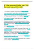 RN Pharmacology A Relias Exam With Correct Answers 2025 &sol; 2026