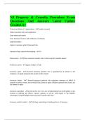 NJ Property & Casualty Procedure Exam Questions And Answers Latest Update Graded A&plus;