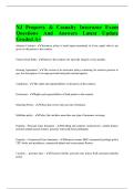 NJ Property & Casualty Insurance Exam Questions And Answers Latest Update Graded A&plus;