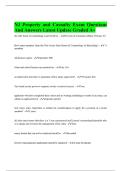 NJ Property Insurance Law Exam Questions And Answers Latest Update Graded A&plus;