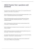 CBCS Practice Test 1 questions well answered