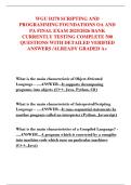 WGU D278 SCRIPTING AND  PROGRAMMING FOUNDATIONS OA AND  PA FINAL EXAM 2025&sol;2026 BANK  CURRENTLY TESTING COMPLETE 500  QUESTIONS WITH DETAILED VERIFIED  ANSWERS &sol;ALREADY GRADED A&plus;