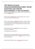 VATI Medical-Surgical&vert; UPDATE&vert;COMPREHENSIVE MOST TESTED QUESTIONS AND VERIFIED SOLUTIONS&vert;GET IT 100&percnt; ACCURATE&excl;&excl;