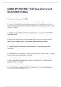 CBCS PRACTICE TEST questions well answered to pass