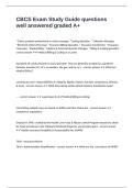 CBCS Exam Study Guide questions well answered graded A&plus;