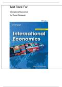Test Bank For International Economics 19th Edition by Robert Carbaugh&lpar; All Chapters Covered&rpar; Latest 2026