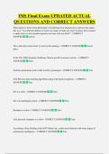 IMS Final Exam UPDATED ACTUAL  QUESTIONS AND CORRECT ANSWERS