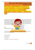 RN EVOLVE HESI MEDICAL SURGICAL EXAM VERSIONS A & B EACH Questions and Correct Answers with Detailed Rationales Already Graded A&plus; Brand New 2025