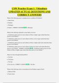 CSW Practice Exam 1&ndash; Viticulture  UPDATED ACTUAL QUESTIONS AND  CORRECT ANSWERS