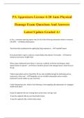 PA Appraisers License 6-20 Auto Physical Damage Exam Questions And Answers Latest Update Graded A&plus;