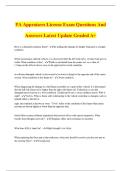PA Appraisers License Exam Questions And Answers Latest Update Graded A&plus;