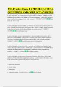 PTA Practice Exam 1 UPDATED ACTUAL  QUESTIONS AND CORRECT ANSWERS
