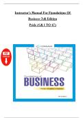 Exam Questions for Foundations of Business &ndash; 7th Edition &lpar;Pride&comma; Hughes & Kapoor 2023&rpar; &vert; Verified Answers &vert; Chapters 1&ndash;20 &vert; Instant Download PDF
