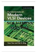 Solution Manual for Fundamentals of Modern VLSI Devices 3d Edition by Yuan Taur&comma; Tak H&period; Ning&excl; RATED A&plus; 100&percnt; CORRECT ANSWERS