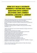NURS 3517 Week 4 ACCURATE CURRENTLY TESTING REAL EXAM QUESTIONS WITH CORRECT SOLUTIONS &lpar;100&percnt; CORRECT ANSWERS&rpar; &vert;&vert;GRADED A&plus;&vert;NEWEST VERSION